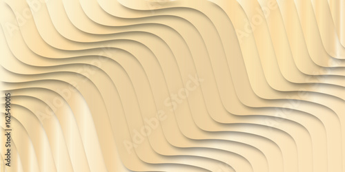 Abstract curvy paper layers in pale yellow tones modern graphic design background template for business presentations and website designs