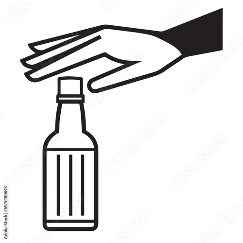Hand Holding Soda Bottle