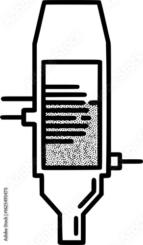 Chromatography column outline vector
