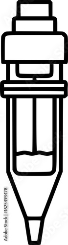 Chromatography column outline vector
