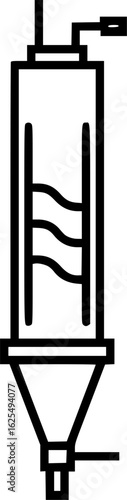 Chromatography column outline vector
