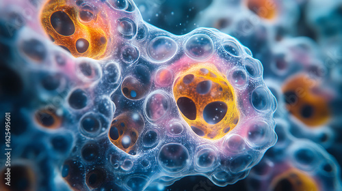 Microscopic Cellular Structure Abstract Biomedical Background