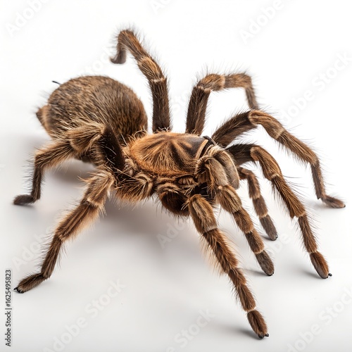 Goliath Birdeater Tarantula Side View – Ultra-Realistic Macro Isolated on White