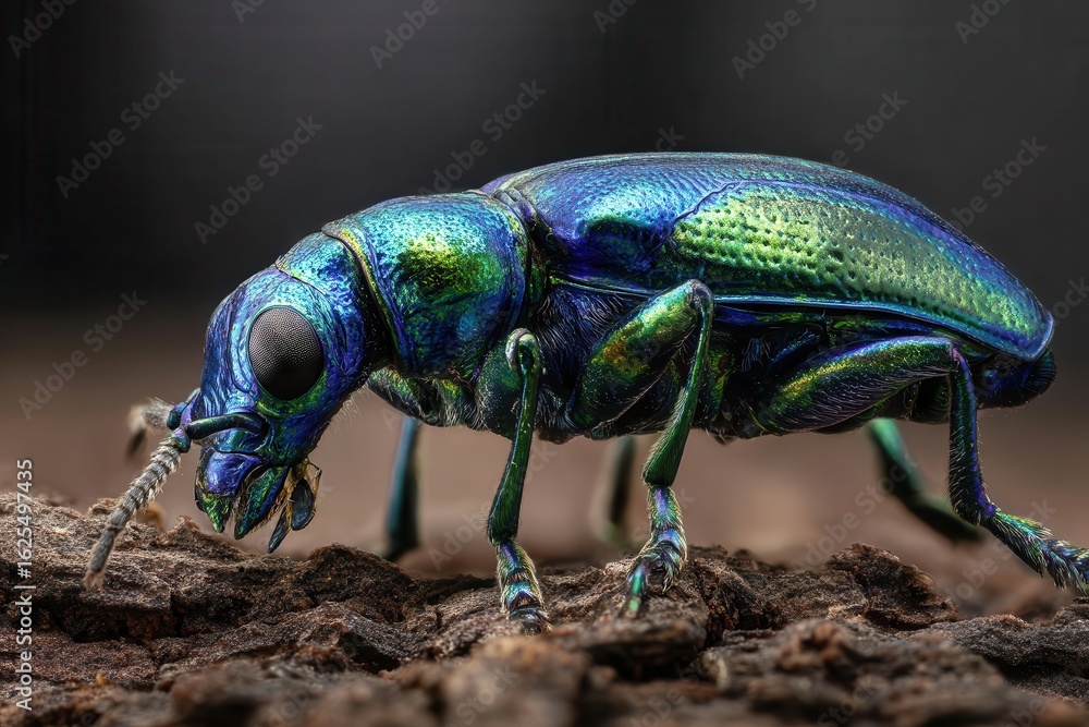 Fototapeta premium Stunning Macro Shot of a Vibrant Beetle