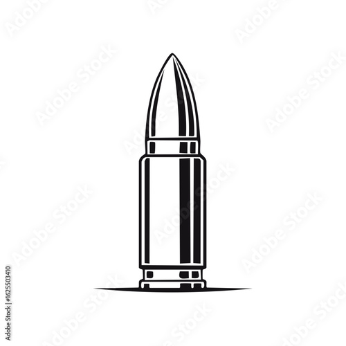 Vector Illustration of a Single Bullet Icon
