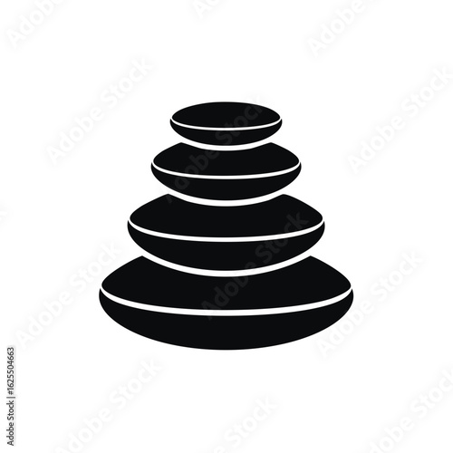 Stack of smooth balancing stones for wellness and spa treatments