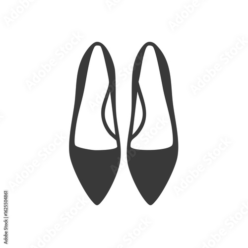 Elegant Women's Shoes Stylish Black Heels Fashion Footwear Symbol Icon