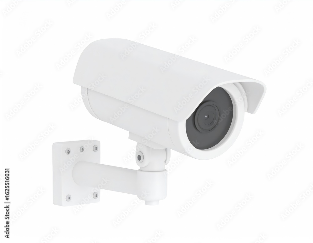 White Security Camera: Minimalist Surveillance Device White Security Camera: Minimalist Surveillance Device