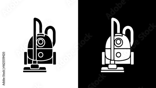 A canister vacuum cleaner diligently cleans a floor, showcasing efficiency and a spotless outcome.