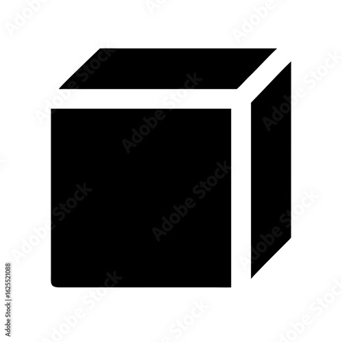 Box solid icon vector illustration