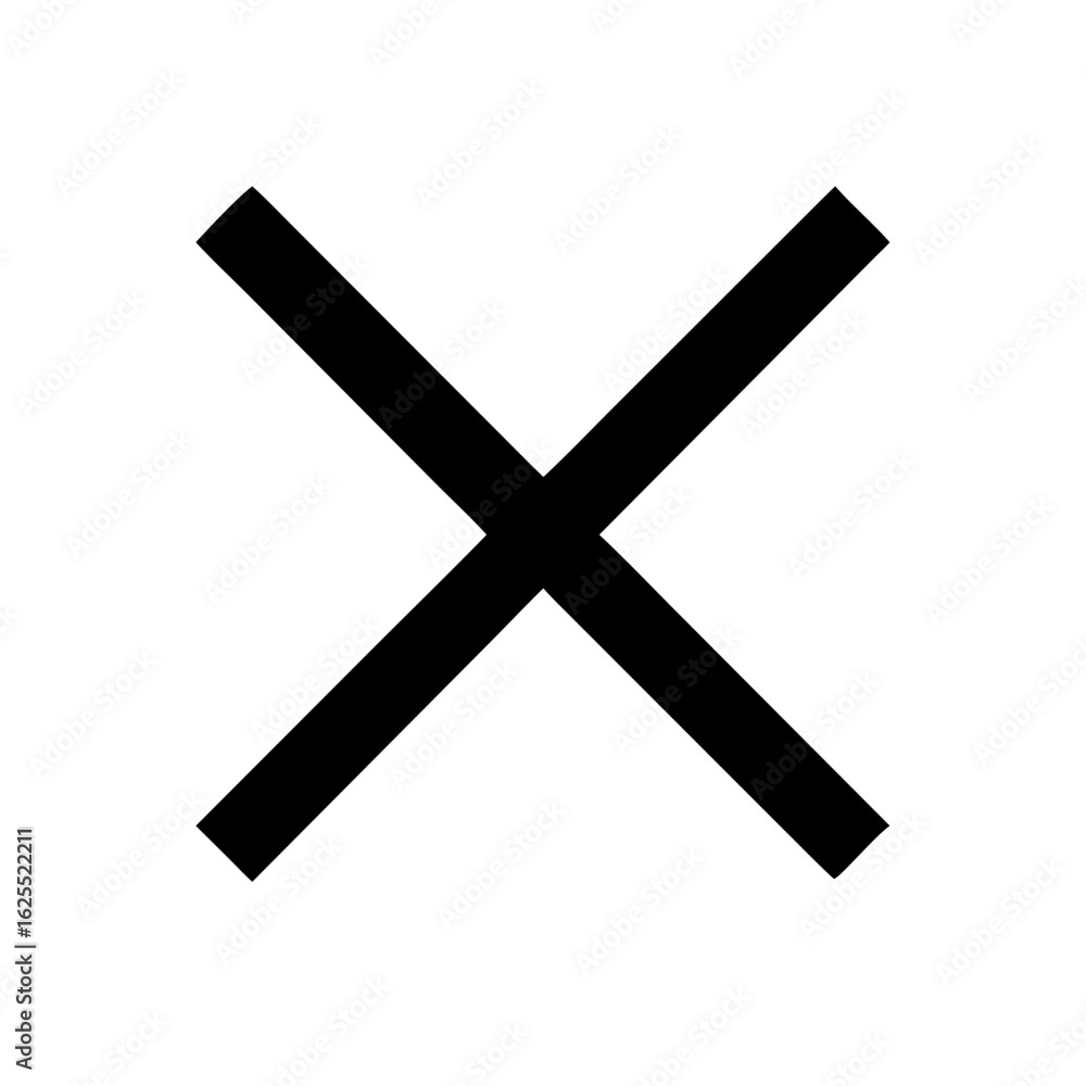 Fototapeta premium Cross solid icon vector illustration