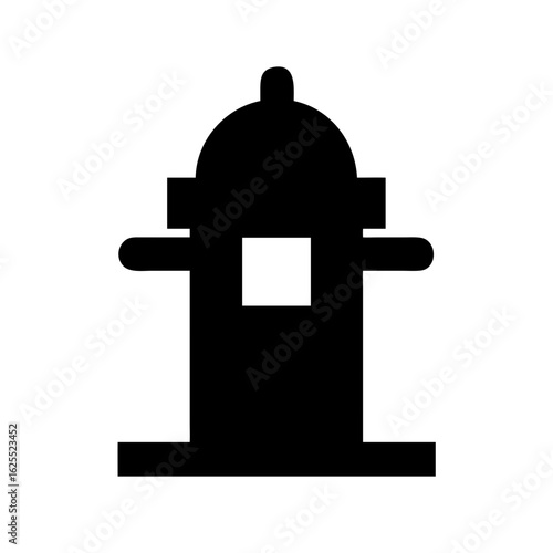 Fire hydrant solid icon vector illustration