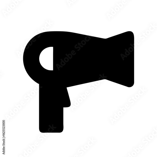 Hair dryer solid icon vector illustration