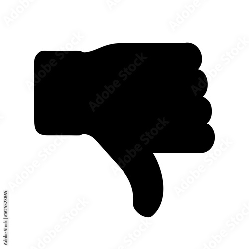 Hand thumbs down solid icon vector illustration
