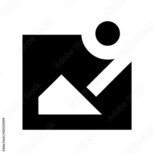 Image edit solid icon vector illustration