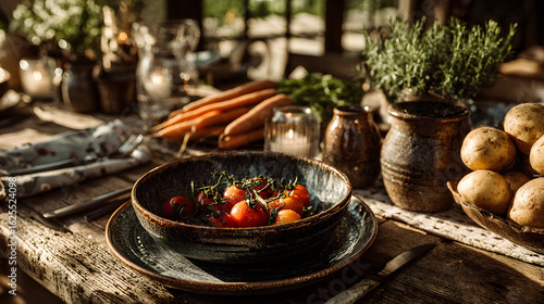 Rustic Farm-to-Table Setting