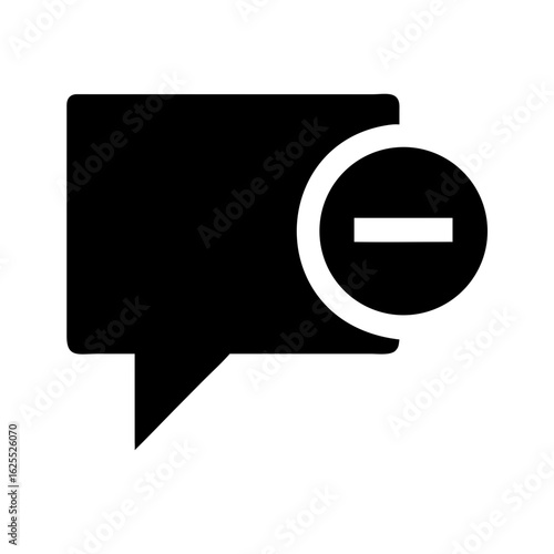 Message remove solid icon vector illustration
