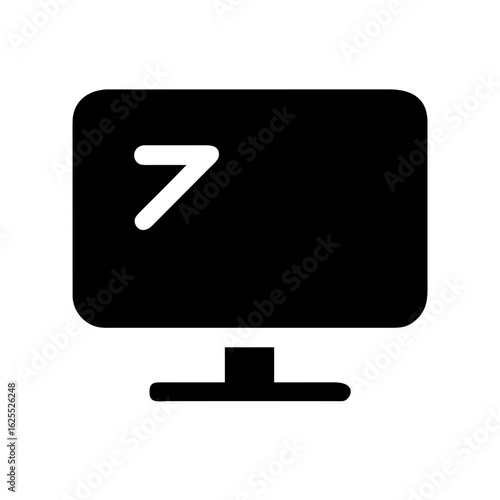 Monitor remove solid icon vector illustration