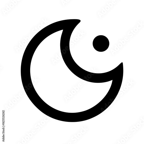 Moon alt solid icon vector illustration