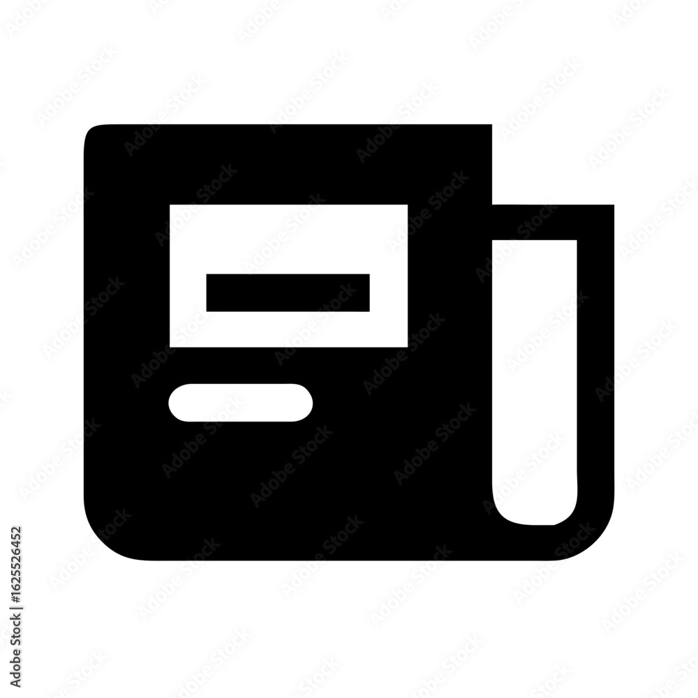 Obraz premium Newspaper upload solid icon vector illustration