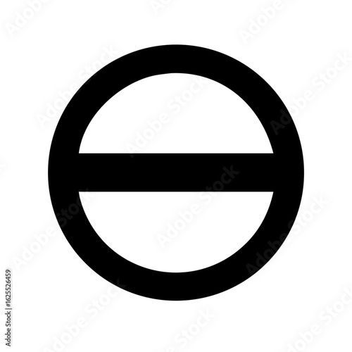 No entry solid icon vector illustration