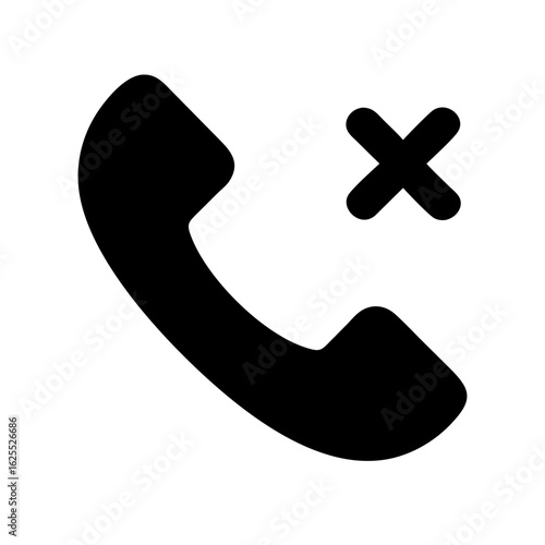 Phone missed alt solid icon vector illustration