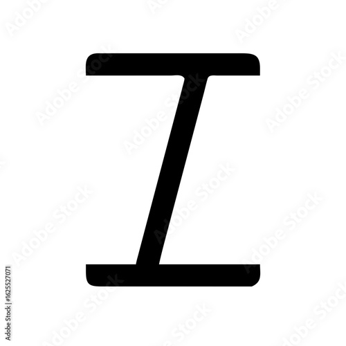 Text italic outline icon vector illustration