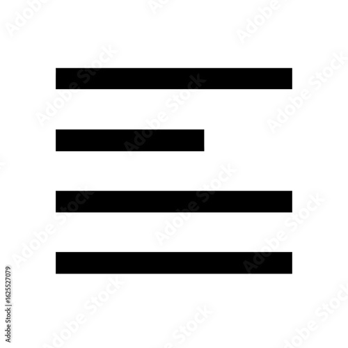 Text justify outline icon vector illustration