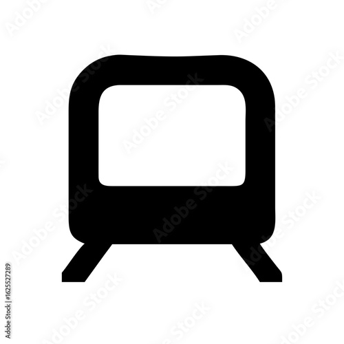Train remove outline icon vector illustration