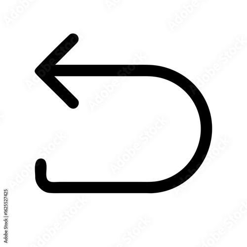 Undo alt outline icon vector illustration