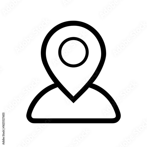 User location alt outline icon vector illustration