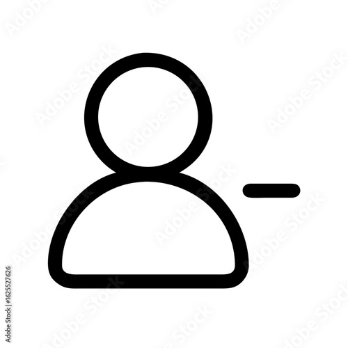 User minus alt outline icon vector illustration