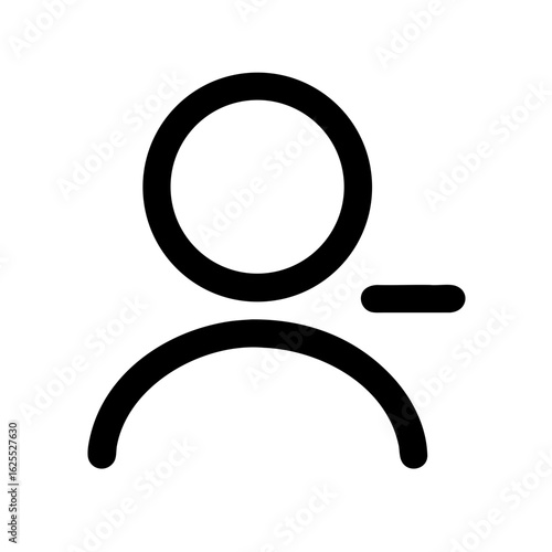 User minus circle outline icon vector illustration