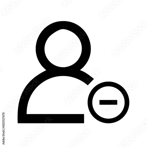 User remove alt outline icon vector illustration