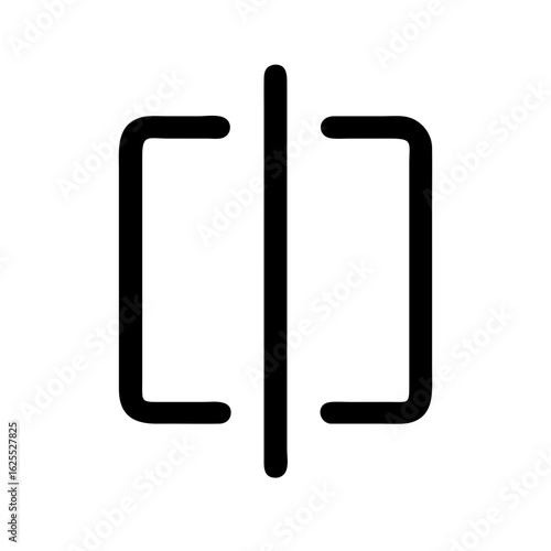 Vertical align center outline icon vector illustration
