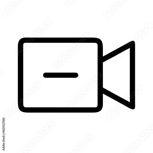 Video minus outline icon vector illustration