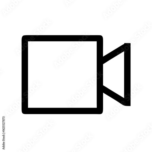 Video remove outline icon vector illustration