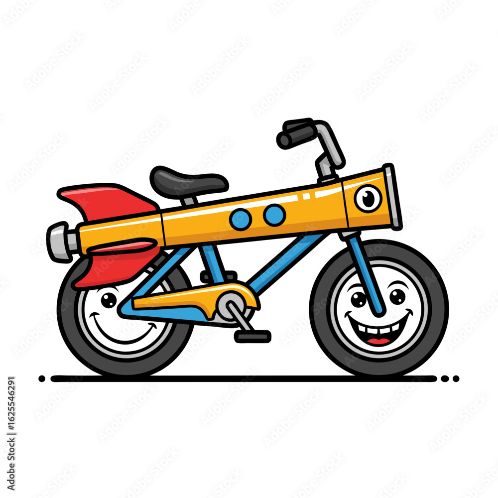 Obraz premium Colorful Rocket Vehicle Illustration