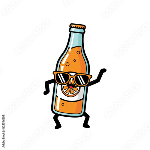 Colorful Soda Bottle Illustration