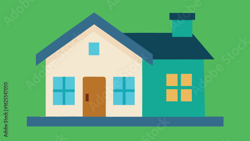 Simple house exterior illustration on a clean white background