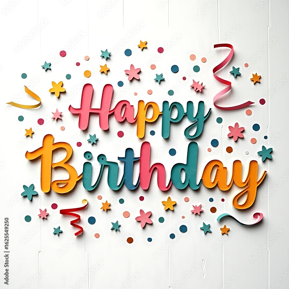 Fototapeta premium 3D Birthday Extravaganza Art