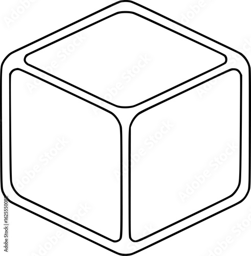 Paneer cubes outline icon vector
