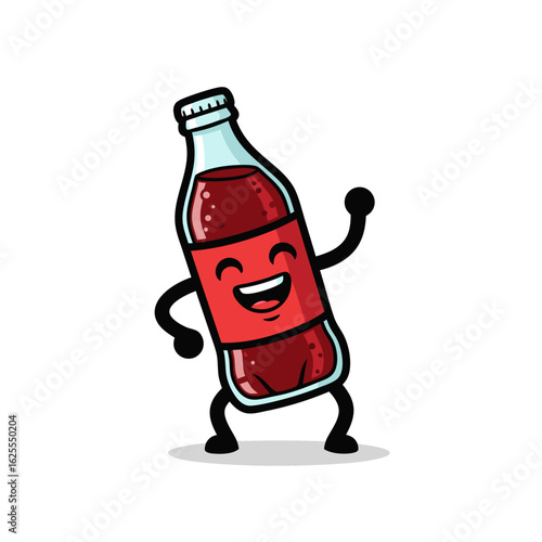 Joyful Beverage Container Dancing On White Backgrounds