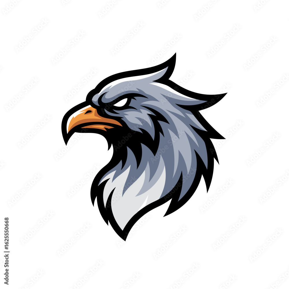 Fototapeta premium Majestic Bird Head Profile Vector Illustration