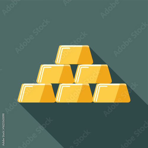 Gold bars stacked on a table