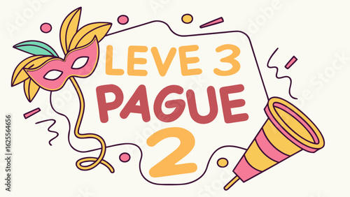 Carnival sale promotion offer leve 3 pague 2 vector illustration for festive season marketing campaign