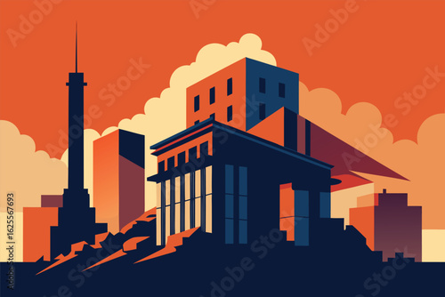 urban building demolition and reconstruction  .eps