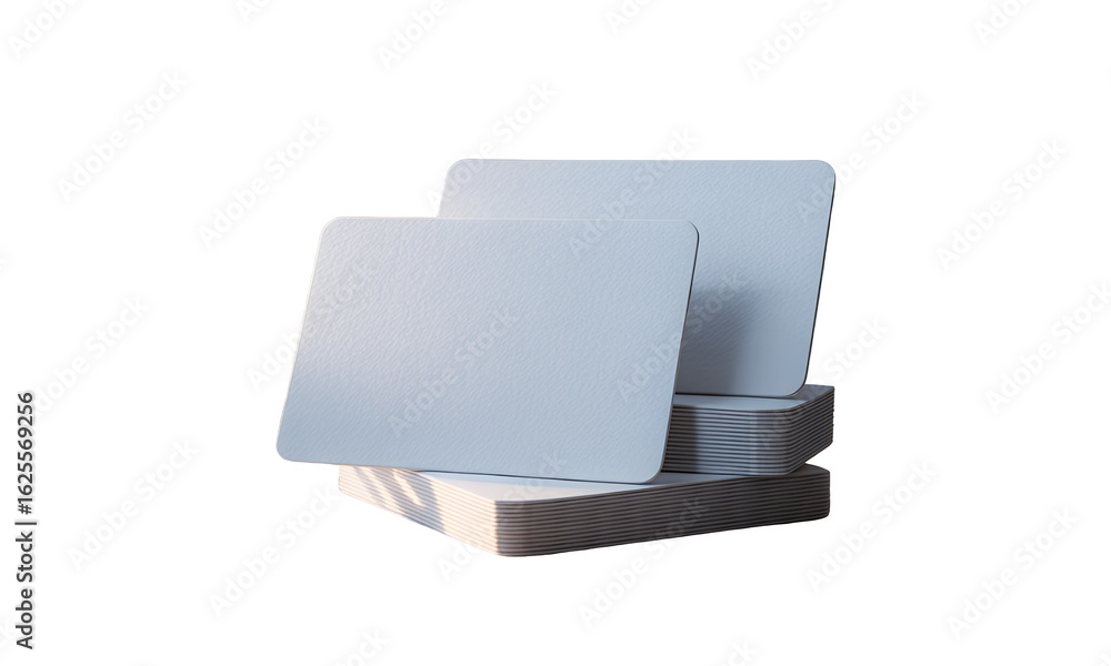 Stack of Blank Light Gray Rectangular Cards. Stack of Blank Light Gray Rectangular Cards.