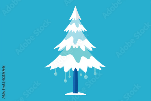 vector clipart of a snowy christmas tree with fro (1).eps