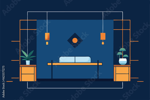 vector infographic of bedroom feng shui layout wit.eps